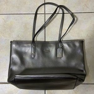 USED Grey Coach medium sized purse
